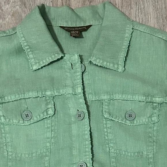 LIKE NEW! Women's Tommy Bahama Palms Linen Jacket - XS - Picture 1 of 15